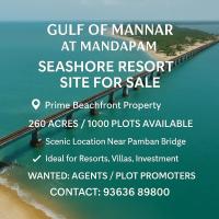 ராமேஸ்வரம், மண்டபம், மன்னார் வளைகுடா கடற்கரை முகப்பில் 260 ஏக்கர் இடம் விற்பனைக்கு - 1 ஏக்கர் 30 லட்சம் - Rs.200/sqft - Image# 1