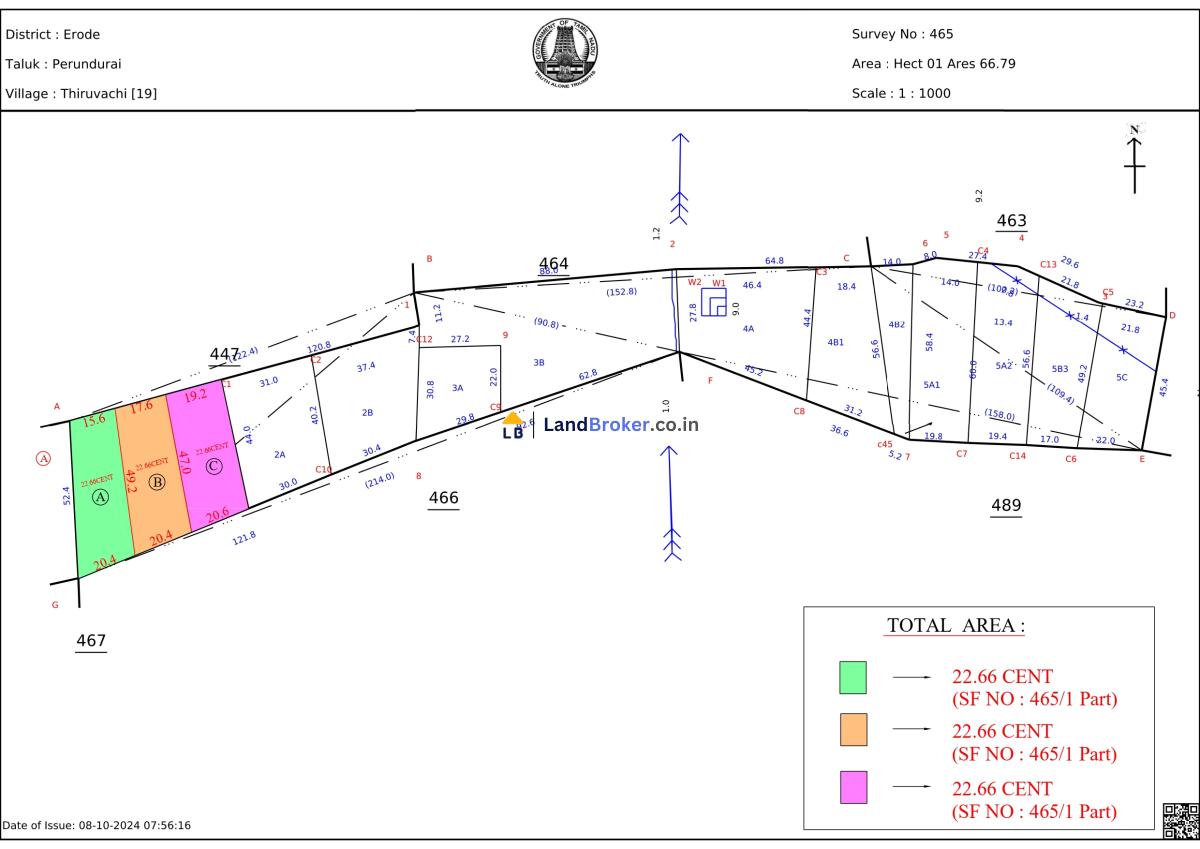44 செண்ட் இடம் (Rs.808/SqFt) பெருந்துறை வாய்க்கால் மேடு நந்தா காலேஜ் அருகில் விற்பனைக்கு - Image# 1