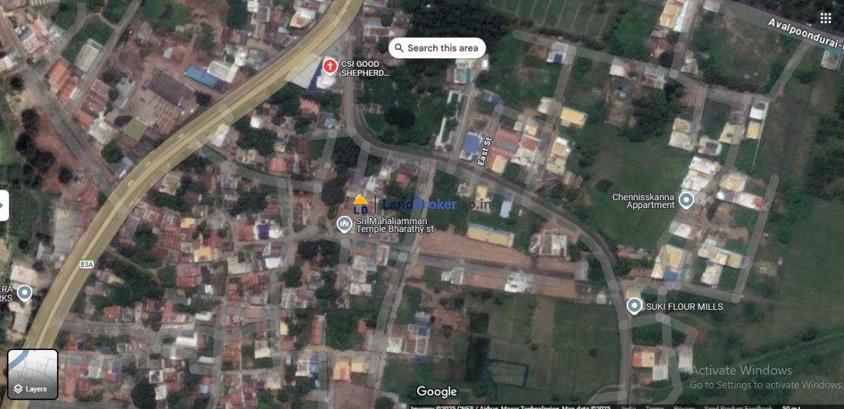 அவல் பூந்துறை CSI சர்ச்-லிருந்து 500மீ தொலைவில் 1000 சதுர அடி வீட்டு மனை விற்பனைக்கு - Image# 2